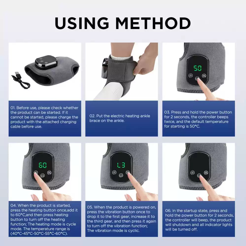 QIAWI™ Triple Therapy Foot Massager – At-Home Heat, Compression & Massage for Neuropathy & Nerve Pain Relief