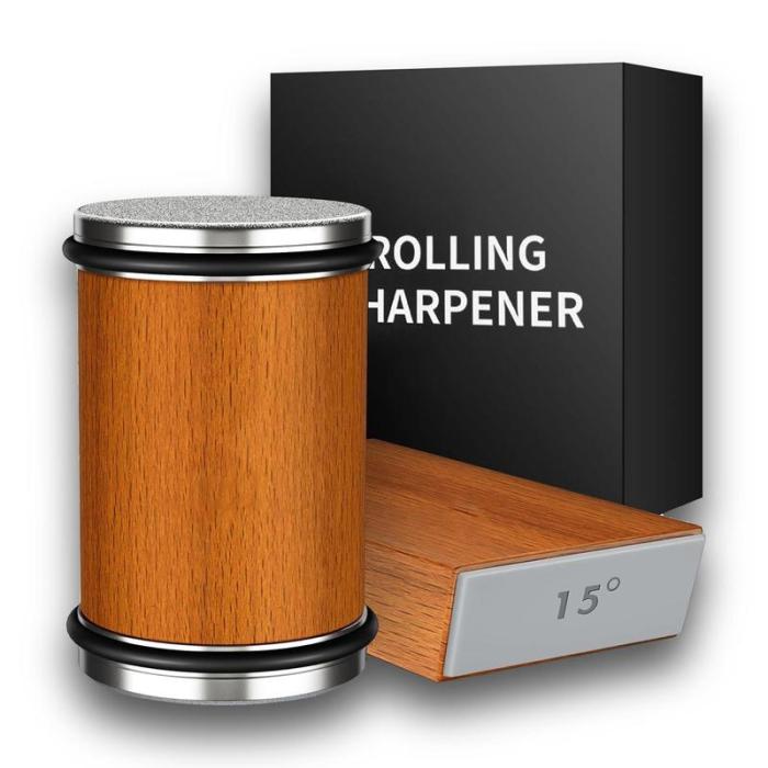 QIAWI™  Roller-type knife sharpener set, diamond grinding disc, portable cutting knife sharpener.