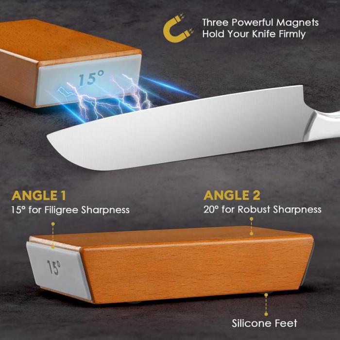 QIAWI™  Roller-type knife sharpener set, diamond grinding disc, portable cutting knife sharpener.