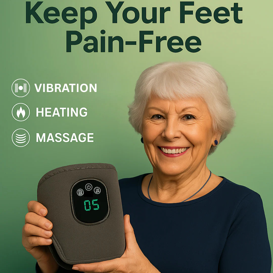 QIAWI™ Triple Therapy Foot Massager – At-Home Heat, Compression & Massage for Neuropathy & Nerve Pain Relief