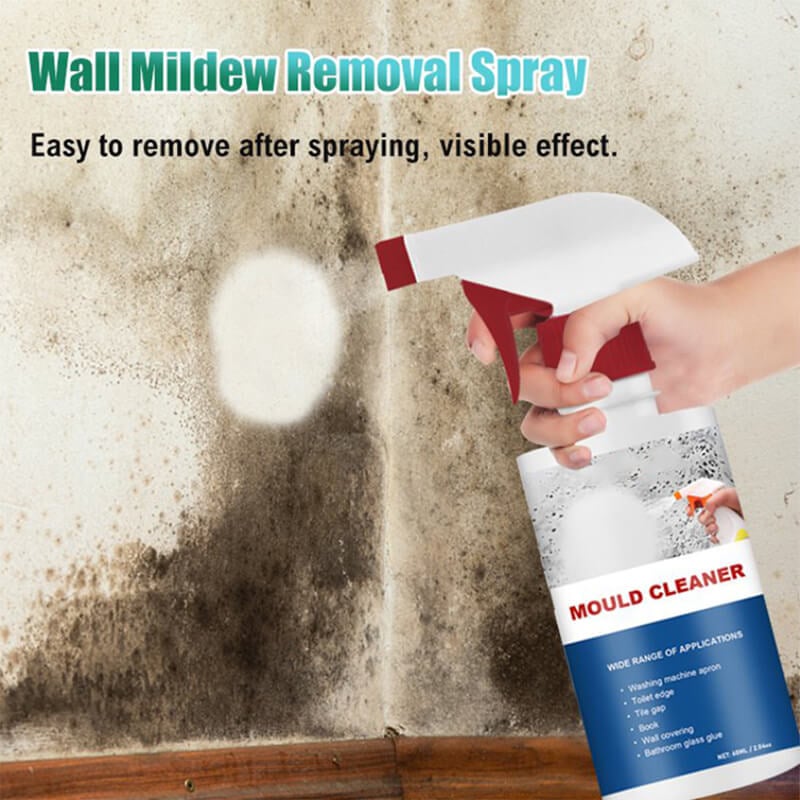High-efficiency spray cleaning agent for decontamination and mildew removal