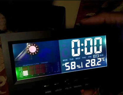 🔥Grouneco 🔥🔥🔥Last Day Sale 50%🔥Digital LED Temperature Humidity Monitor Weather Forecast LED Table Alarm Clock