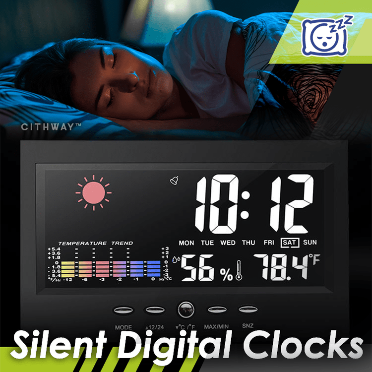 🔥Grouneco 🔥🔥🔥Last Day Sale 50%🔥Digital LED Temperature Humidity Monitor Weather Forecast LED Table Alarm Clock
