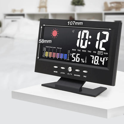 🔥Grouneco 🔥🔥🔥Last Day Sale 50%🔥Digital LED Temperature Humidity Monitor Weather Forecast LED Table Alarm Clock