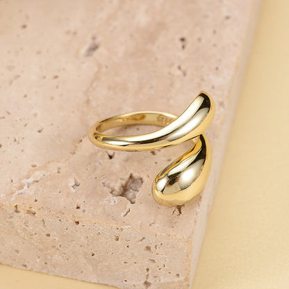 Fashion Simple Trend Advanced Photosensitive Surface Design Elegant Temperament Small Exquisite High Quality S925 Silver Ring